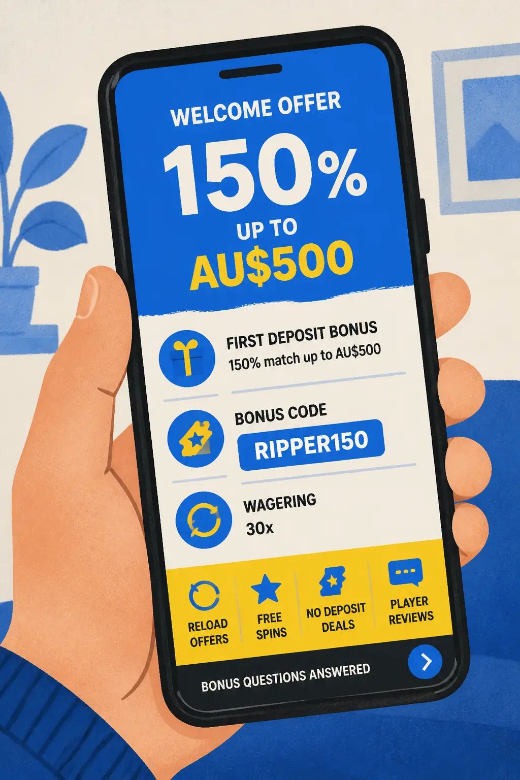 Ripper Casino Bonus – 150% up to AU$1 500 with RIPPER150 visual guide for Ripper Casino
